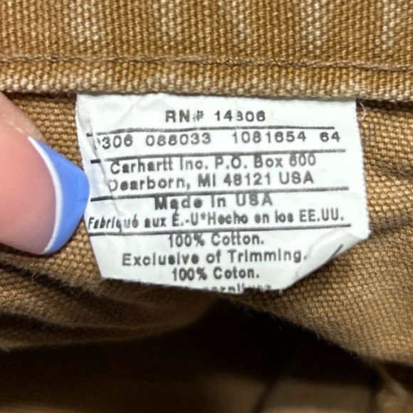 Vintage Carhartt Pants Mens 44x30 Brown Carpenter Workwear Made in USA 80s B11 - Picture 7 of 7
